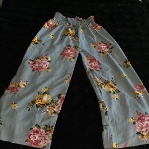 Floral pants - Blue and Pink